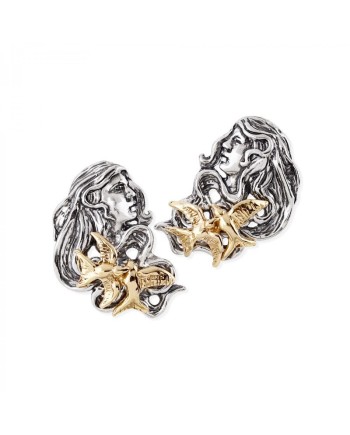 Boucles d'oreilles Gerardo Sacco en argent, mois de mars