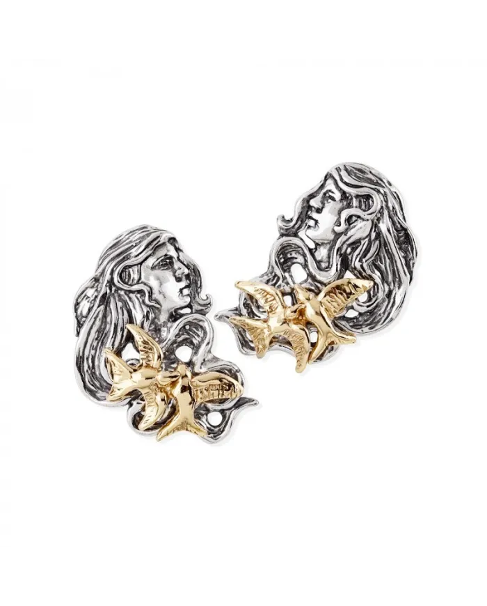 Gerardo Sacco March Months Earrings in Silver