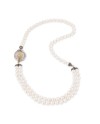 Gerardo Sacco Necklace with Pearls and Sun in Gold Plated Silver