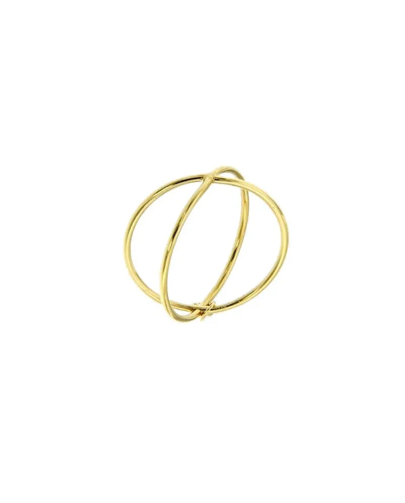 Anello Luiber Doppio Filo Incrociato Alto in Oro