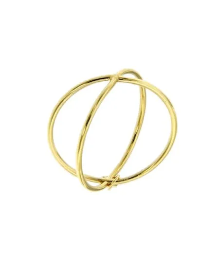 Anello Luiber Doppio Filo Incrociato Alto in Oro