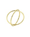 Luiber Double Crossed Thread Ring in Gold