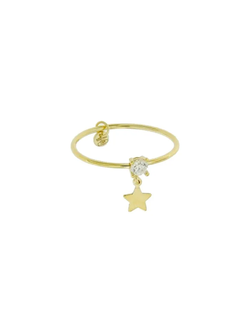 Anello Luiber in Oro con Stella Pendente e Zircone