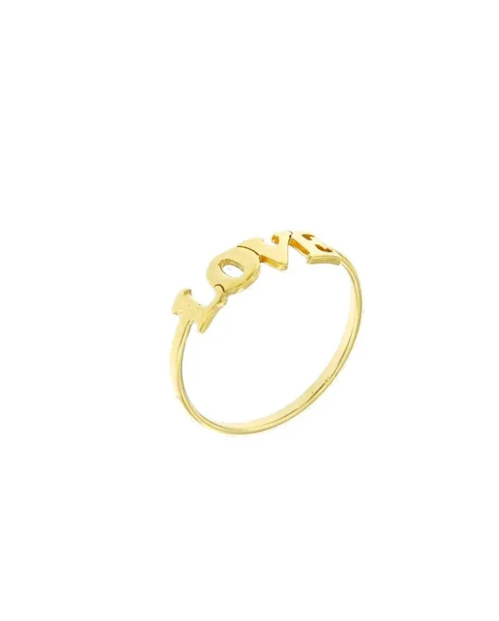 Bague en or Luiber avec inscription «&nbsp;Love&nbsp;»