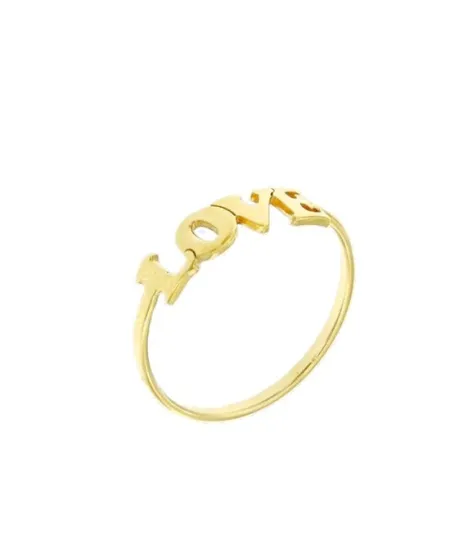 Bague en or Luiber avec inscription « Love »