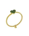 Bague en or Torchon Luiber avec cœur pavé
