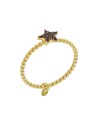 Luiber Torchon Gold Ring with Red Pavè Star