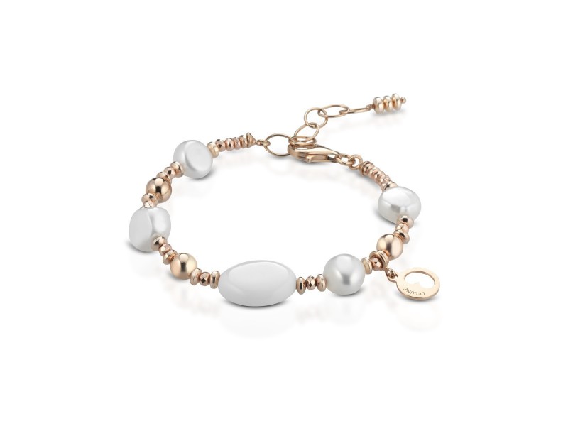 Bracciale in ematite,perle,agata sintetica e argento Coscia Le Lune Glamour