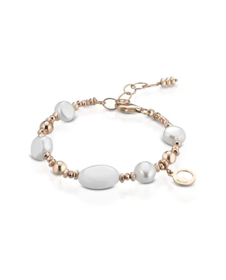 Bracciale in ematite e perle coscia le lune glamour