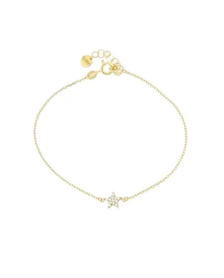 Luiber Gold and Star Bracelet with Zirconia