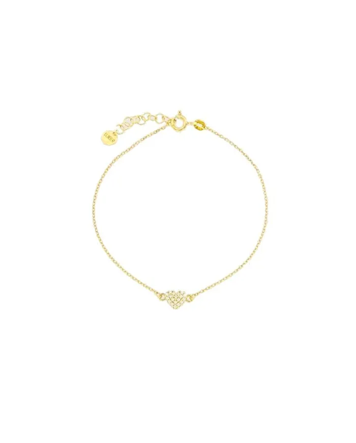 Bracelet Luiber en or et cœur avec zircone