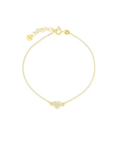 Bracelet Luiber en or et cœur avec zircone