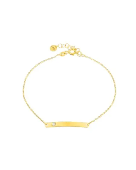 Luiber Gold Bracelet with Bar and Zircon
