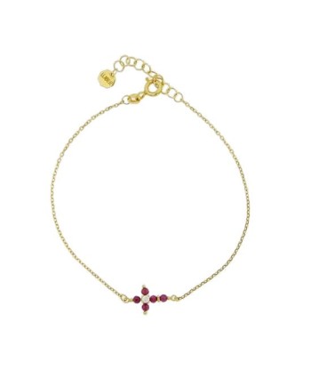 Bracciale Luiber in Oro con Croce di Zirconi