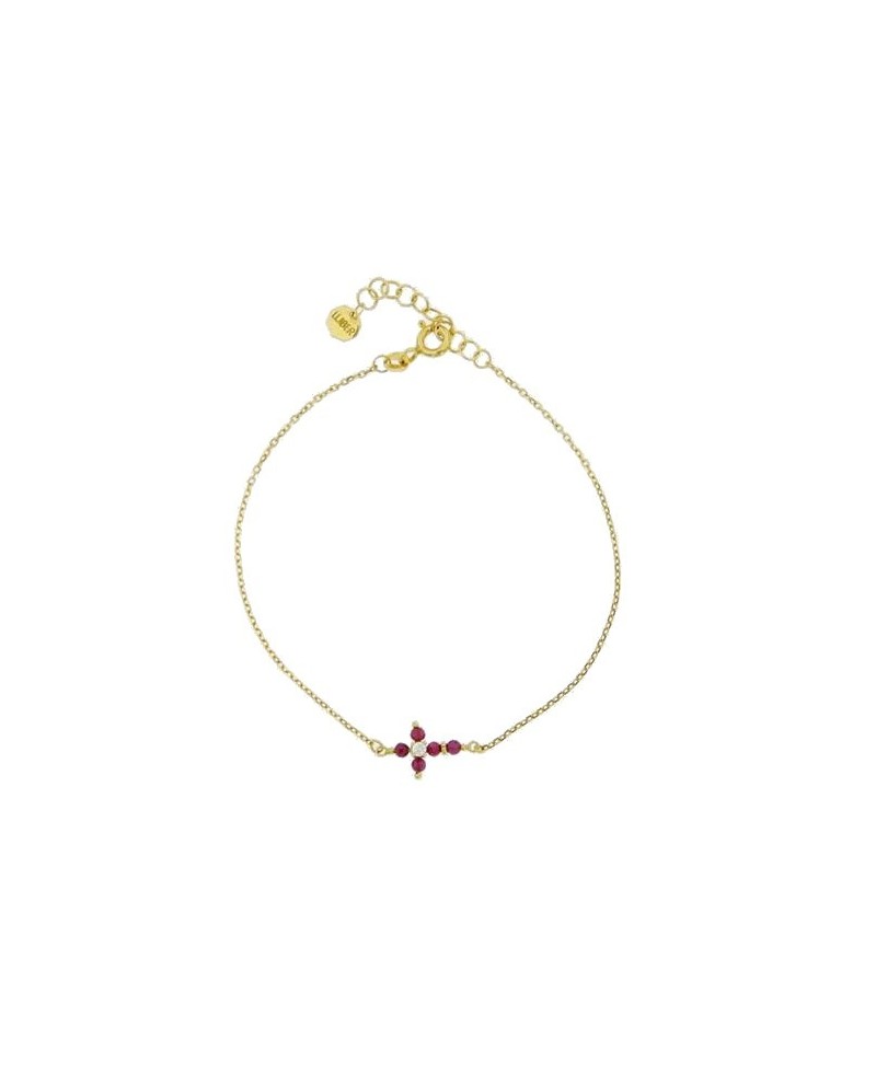 Luiber Gold Bracelet with Zircon Cross