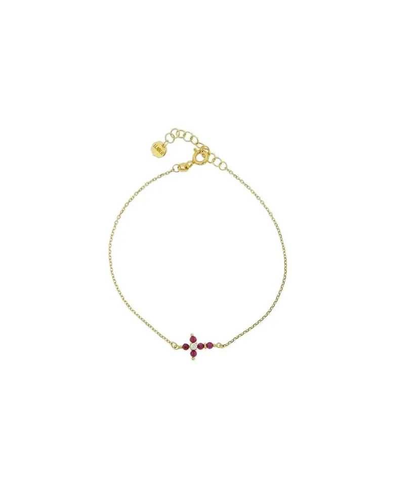 Luiber Gold Bracelet with Zircon Cross