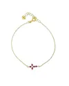 Bracciale Luiber in Oro con Croce di Zirconi