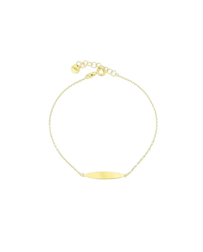 Bracelet Luiber en or avec plaque ovale