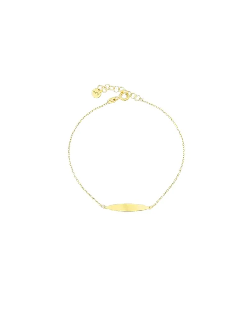 Luiber Gold Bracelet with Oval Plate