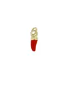 Breloque Luiber en or avec petit piment émaillé