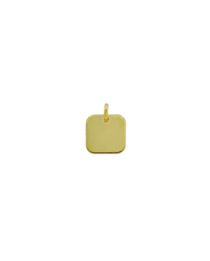Luiber Charm in Gold Square Plate