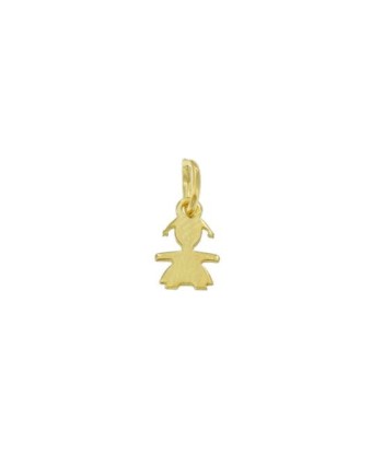 Luiber Gold Charm with Baby Girl Silhouette