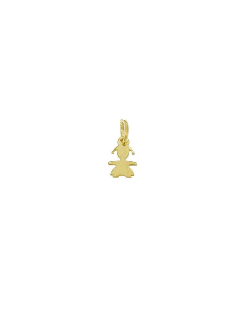 Luiber Gold Charm with Baby Girl Silhouette