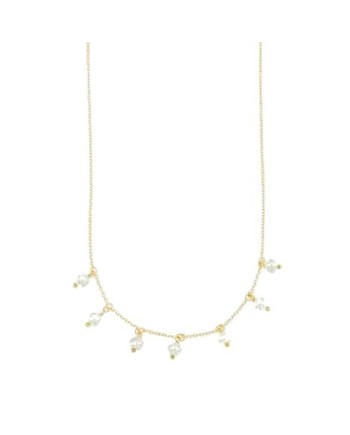Luiber Gold Necklace with 7 Pendant Pearls