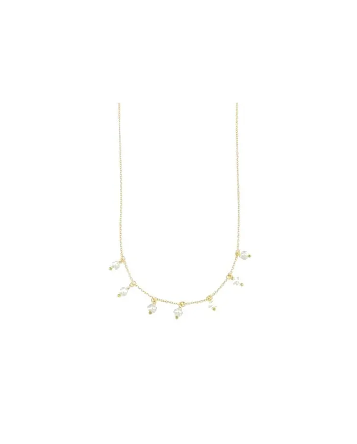 Luiber Gold Necklace with 7 Pendant Pearls
