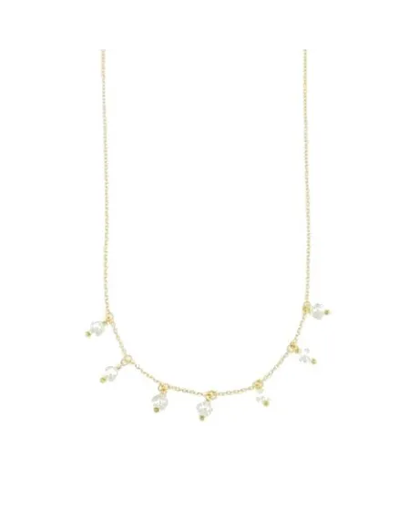 Luiber Gold Necklace with 7 Pendant Pearls