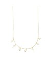 Luiber Gold Necklace with 7 Pendant Pearls