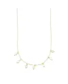 Luiber Gold Necklace with 7 Pendant Pearls