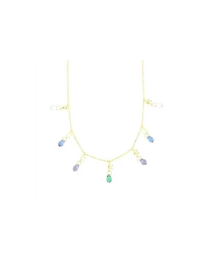 Collier en or Luiber avec zircones et gouttes