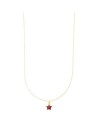 Luiber Necklace in Gold with Pavé Zirconia Red Star
