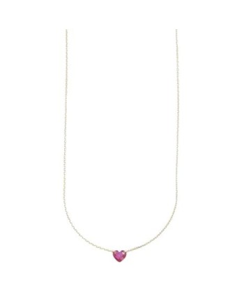 Luiber Gold Necklace with Red Heart