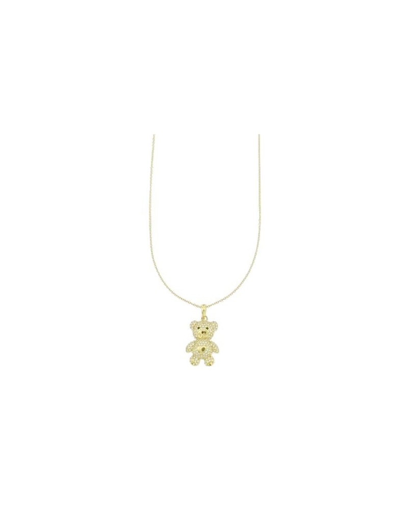 Luiber Gold Necklace with Pavé Bear