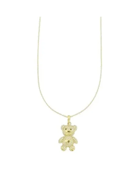 Luiber Gold Necklace with Pavé Bear