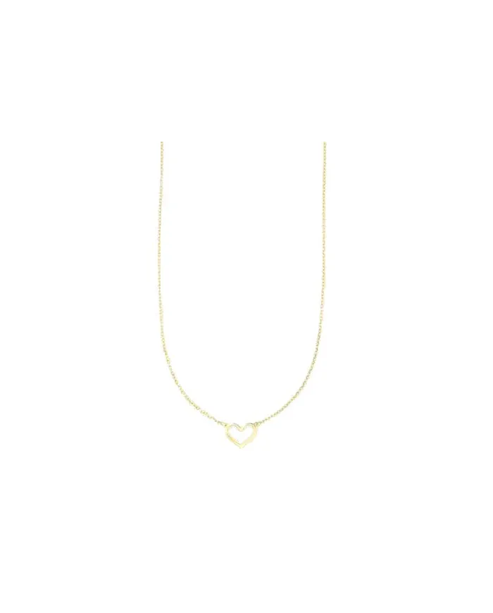 Luiber Gold Necklace with Heart Profile