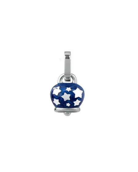 Chantecler Campanella pendant with silver stars and pearly blue enamel