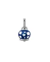 Ciondolo Campanella Chantecler con stelline in argento e smalto blu perlato