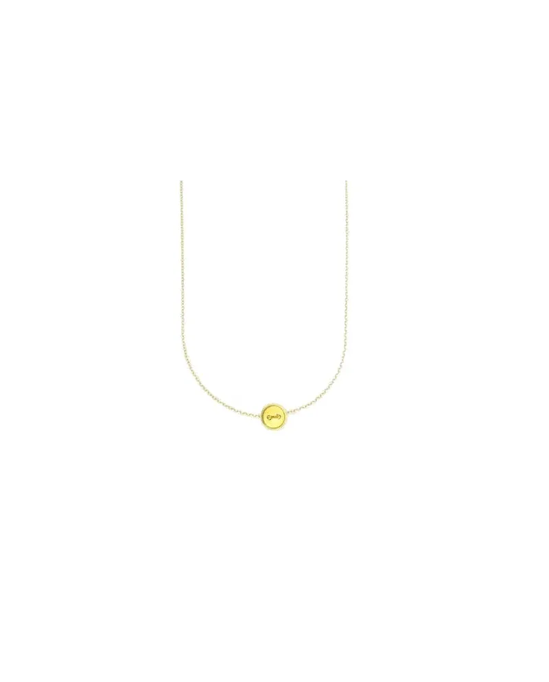 Luiber Gold Necklace with Button