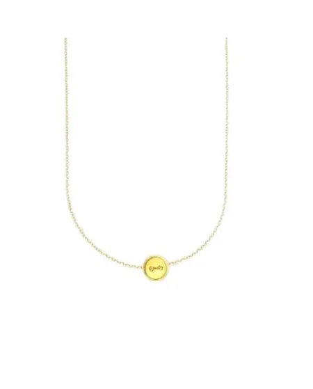 Luiber Gold Necklace with Button