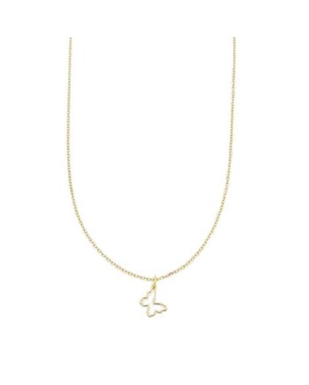 Luiber Gold Necklace with Butterfly Profile