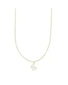 Luiber Gold Necklace with Butterfly Profile
