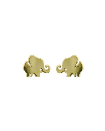 Luiber Gold Earrings with Elephants