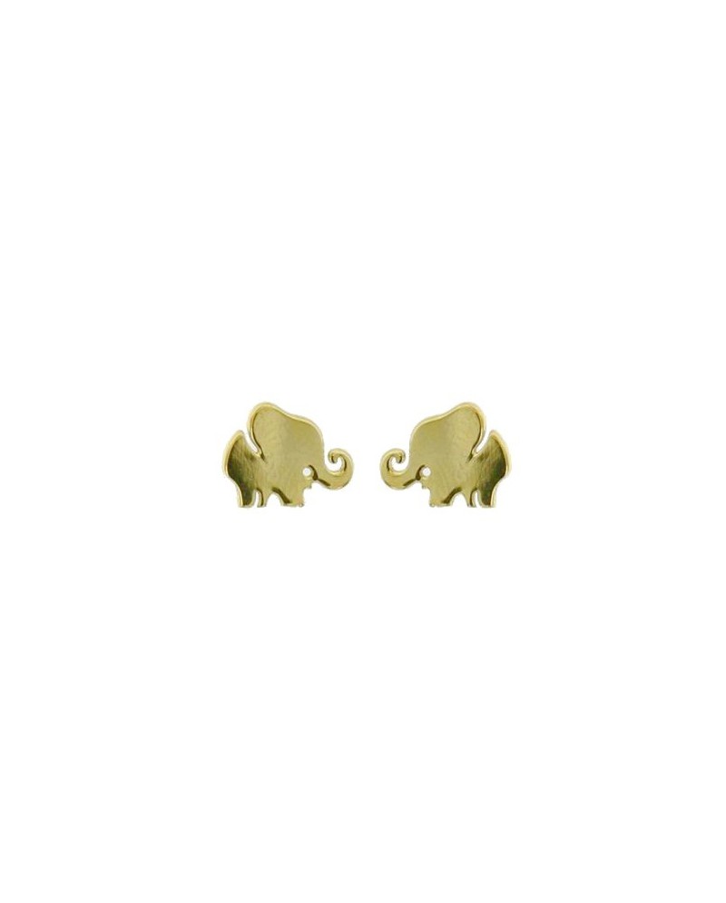Luiber Gold Earrings with Elephants