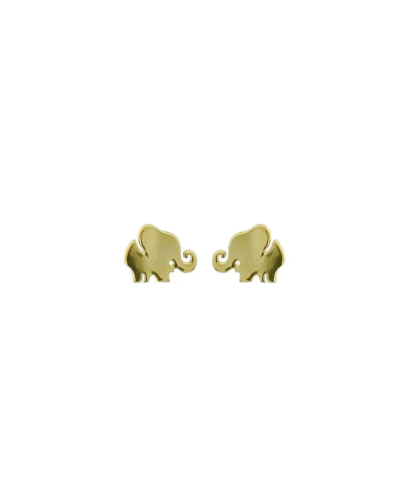Luiber Gold Earrings with Elephants