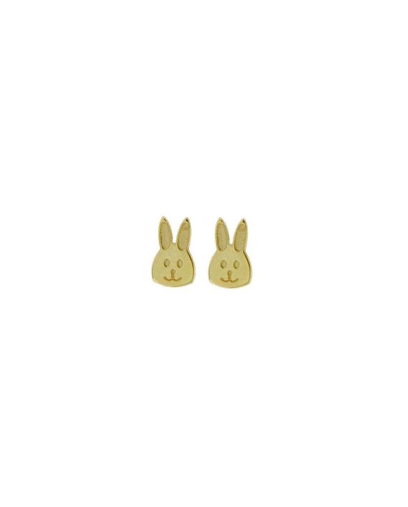 Luiber Gold Earrings with Bunnies
