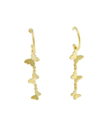 Orecchini Cerchietti Luiber in Oro con Farfalle