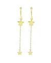 Boucles d'oreilles créoles en or avec étoiles Luiber
